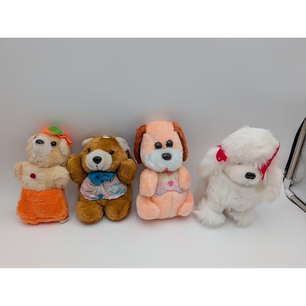 Soft Things Plush Toy Lot Bears Dogs Poodle Vintage Stuffed Animal Toy